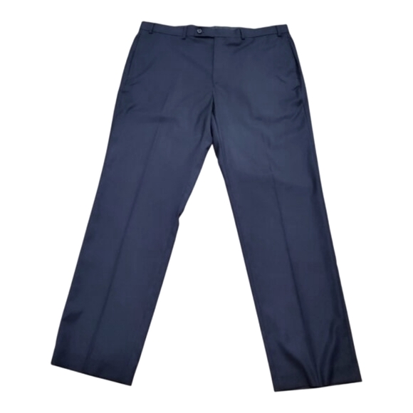 LAUREN RALPH LAUREN SZ 38X32 Men's Navy Flat Front Dress Slacks Trouser - Picture 1 of 7